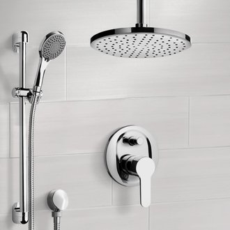 Shower Faucet Ceiling Rain Shower System with Handheld, Rain Shower Head, Shower Faucet Set Remer SFR48
